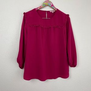 NWT Juicy Couture deep pink blouse size L // 34